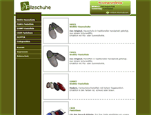 Tablet Screenshot of filz-schuhe.de